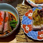 桜梅桃李 - 和牛＆蒸し鶏