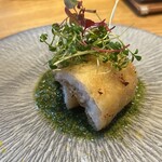 食堂Light - 太刀魚のベニエ  ～木の芽とクレソンのソース～