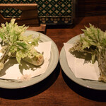 酒と肴 ててて - 天然のたらの芽とこしあぶらの天ぷら