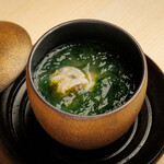 鮨 といろ - アオサと蛤の茶碗蒸し