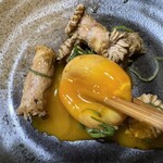 まるしん - 懐かしの玉ひも  割ったらトロトロの黄身が❣️美味かぁ(*´ч`*)