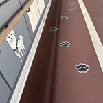 まるしん - 駅の通路にも雪丸くんの足跡( *´艸｀)