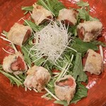 蕎麦.酒 十限無 - トマトと生ハムの大葉包み揚げ