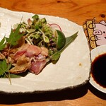 鶏 炭火 地酒 松もと - 比内地鶏『ももたたき』