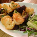 海老炉端 orb - コース六品目　海老ときのこの焦がしウニ醤油