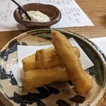 割烹 市川 - ホワイトアスパラのフライ