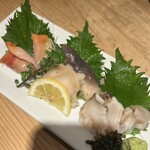 SAKE BAR サカナノトモ - 貝の三種盛り