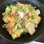 讃岐屋 雅次郎 - 海老と揚げ餅のぶっかけ