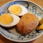 にこみ 鈴や - タマゴ　200円　生姜天　250円