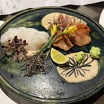 海山里 御料理みなみ - 赤貝と烏賊