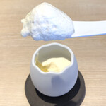 あふぃぬーる - お通し（コーンと筍のムース）