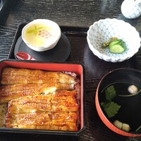 駒形前川 浅草本店 - 坂東太郎うな重、水菓子は春日藤に変更