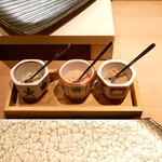天麩羅 安藤 - 『淡路島　藻塩』『ヒマラヤ産　ピンク岩塩』『小豆島　ハーブ塩』