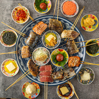 【名物魚串】15種類以上のの絶品魚串をご用意!!