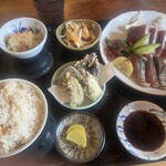 風和里 - カツオの刺身定食　1,500円