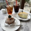 マッセリア カフェ - ケーキセット 850円
（モンブラン、ピスタチオのミルクレープ、アイスティー、アイスコーヒー）