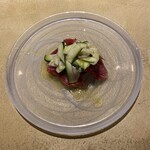 PASTAIONE OKINAWA - 本日の鮮魚の前菜
      本鮪のカルパッチョ