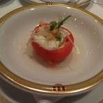 レ セゾン - 2014 8 前菜 アメーラトマトとチーズ