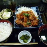 西麻布　日本料理「利久。」 - 若鶏の唐揚ネギソース