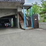 紫陽花珈琲 - 階段で2階へ