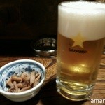 明神丸 - まずは生から！男は黙ってサッポロビール（笑）