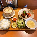 中華ダイニング 結 - 黒酢酢豚+ライス大盛り