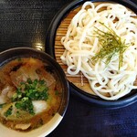 食事処　七福 - ランチの肉汁うどん(ドリンクバー付き\750)
