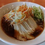 幸楽苑 - 郡山ブラックラーメン+千切りネギ