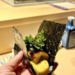 銀座 しのはら - 鰻と卵の手巻き寿司