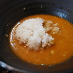 杏亭 - 麺を頂いたらご飯投入！