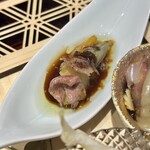 銀座 鉄板焼き ステーキ K-sio - 黒毛和牛の炙りと馬鈴薯の和風バター煮