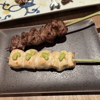 銀座　神籬 - 赤鶏はつ、東京しゃもささみわさび
