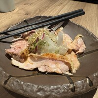 銀座　神籬 - 「東京しゃも」もも肉たたき