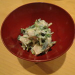 器楽亭 - マスクメロンと三つ葉の白和え