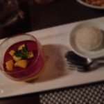 中国料理 竜苑 - 140822　デザート（マンゴープリン）