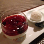 中国料理 竜苑 - 140822　デザート（杏仁豆腐）