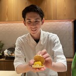 銀座 しのはら - ニュー最中ボーイ　りゅうとくん