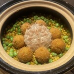 銀座 しのはら - カニコロッケで炊き込み