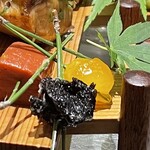 銀座 しのはら - 松葉串　３種　高級食材イワタケも