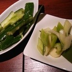 HANA  - たたききゅうり＠480円、セロリ浅漬け＠430円