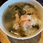 博多もつ鍋 やまや ekie広島店 - 出汁茶漬けにした