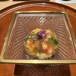 銀座 しのはら - 鱧 車海老 雲丹 オクラ