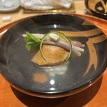 銀座 しのはら - 賀茂なす 鮑 鱧 柚子の花