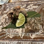 銀座 しのはら - スッポン唐揚げ 肝とエンペラの煮凝り