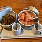 博多もつ鍋 やまや ekie広島店 - 高菜と明太子　おかわりOK