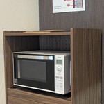 麺処 湯咲 - つけ麺汁あたため用の電子レンジ