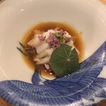 大皿焼肉 老中 - 和牛小皿　心臓と千枚　黒七味と生ポン酢