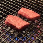 大皿焼肉 老中 - 自分で焼き焼き　好みに仕上げられて良かった
