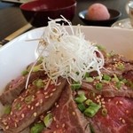 炭火焼ステーキ　天元 - 最上牛のタタキ丼