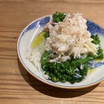 食堂えびちゃん - 菜の花と蟹のおひたし